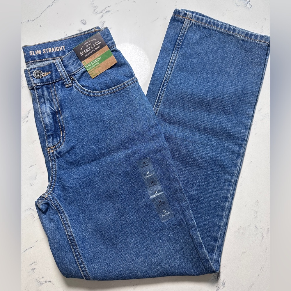 NWT Roebuck & Co Slim Straight Leg Kids/Junior Jeans size 14